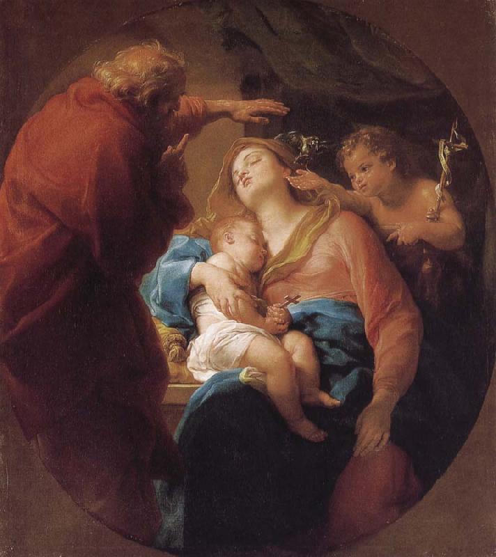 Pompeo Batoni Holy Family with St. John the Baptist oil painting image